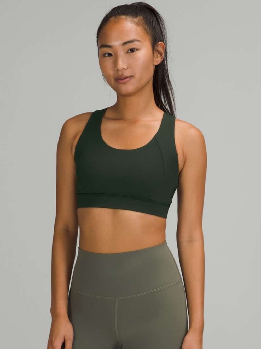 Lululemon Free to Be Elevated Bra *Light Support, DD/DDD, Rainforest/Green Twil